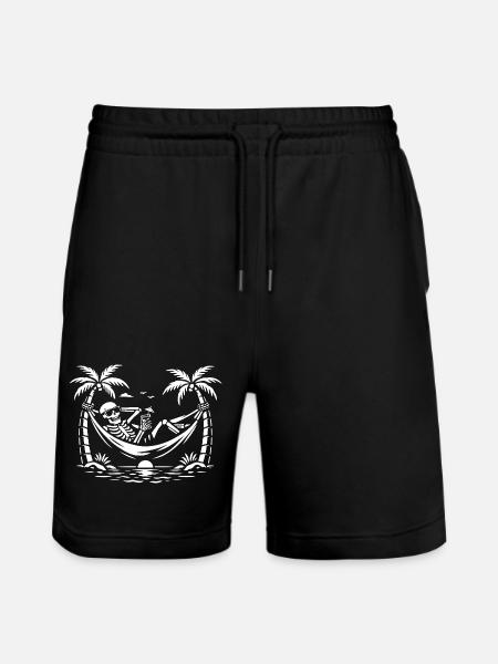 Skeleton Hammock Paradise - Stanley/Stella Trainer Unisex Organic Jogging Shorts - black