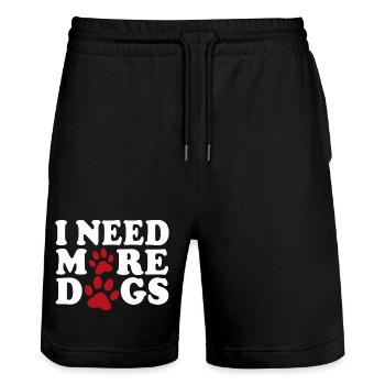 J’ai besoin de plus de chiens Dog Love Paws - Short de jogging bio TRAINER Stanley/Stella unisexe - noir - Devant - Nik (191cm) & Marisol (170cm)
