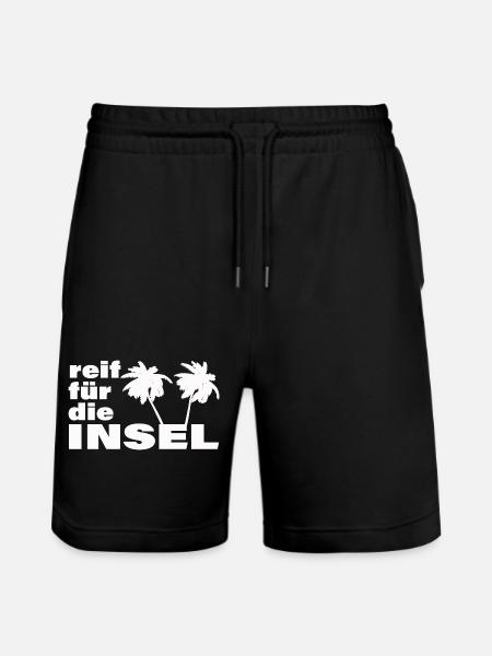 READY FOR THE ISLAND - Stanley/Stella Trainer Unisex Organic Jogging Shorts - black