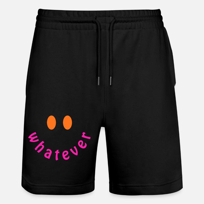 Whatever Smile - Lustiges Y2K Statement Design - Stanley/Stella Unisex Bio Joggingshorts Trainer  - Schwarz