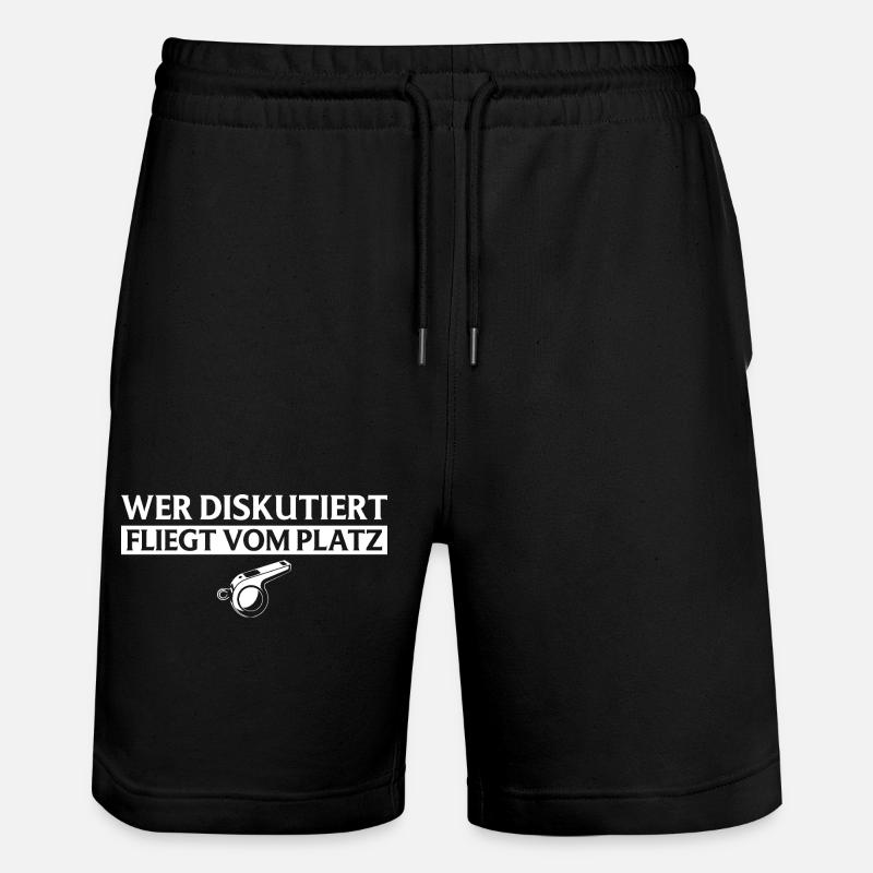 Referee - Who discusses flies referee - Stanley/Stella Trainer Unisex Organic Jogging Shorts - black