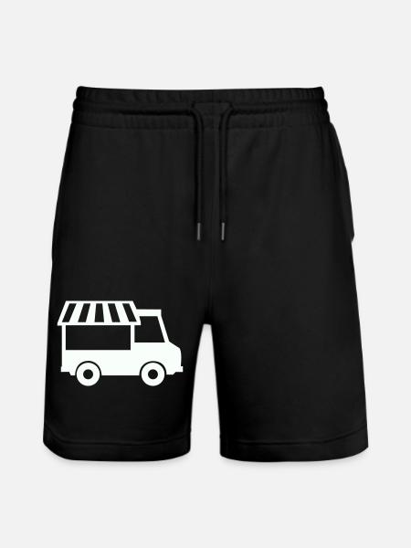Foodtruck Silhouette - Stanley/Stella Unisex Bio Joggingshorts Trainer - Schwarz