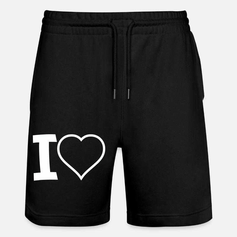 Je cœur - Short de jogging bio TRAINER Stanley/Stella unisexe - noir