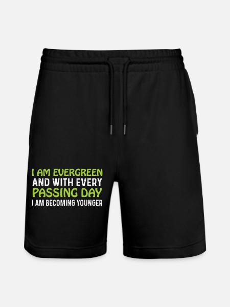 Evergreen every day younger - Stanley/Stella Trainer Unisex Organic Jogging Shorts - black