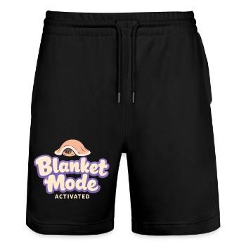 Anime-hausmensch Cuddly Weeb - Stanley/Stella Trainer Unisex Organic Jogging Shorts - black - Front - Nik (191cm) & Marisol (170cm)
