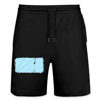 Ankerlift | Lift-me, ski, sports d’hiver, forfaits ski - Short de jogging bio TRAINER Stanley/Stella unisexe - noir - Devant - Nik (191cm) & Marisol (170cm)
