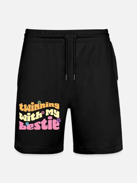 Twinning with my bestie - Stanley/Stella Trainer Unisex Organic Jogging Shorts - black