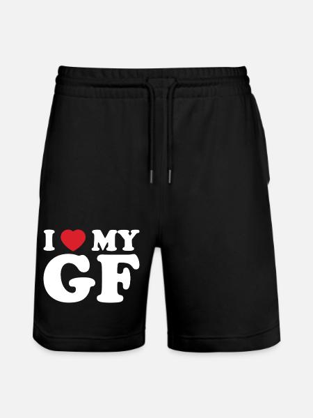 Ich liebe mein GE - Stanley/Stella Unisex Bio Joggingshorts Trainer - Schwarz