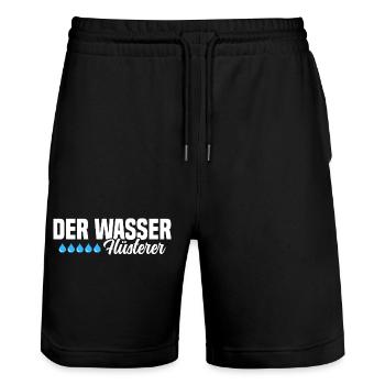 The Water Whisperer - Stanley/Stella Trainer Unisex Organic Jogging Shorts - black - Front - Nik (191cm) & Marisol (170cm)