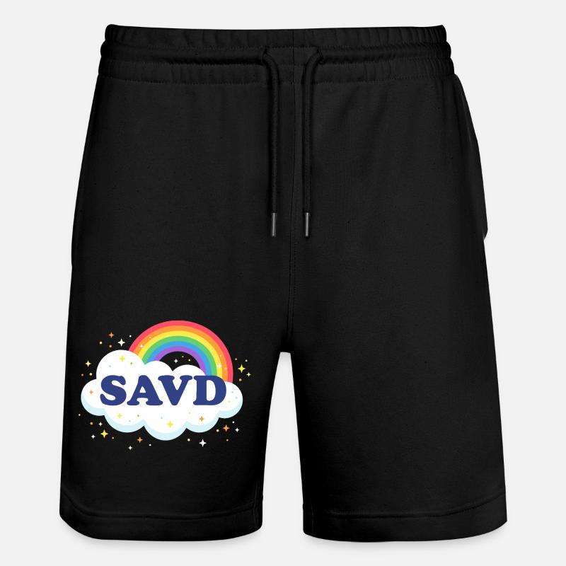 Erlöste Regenbogenbibel Christlicher Glaube Jesus  - Stanley/Stella Unisex Bio Joggingshorts Trainer  - Schwarz