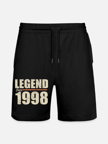 Birthday 1998 | Legend since 1998 - Stanley/Stella Trainer Unisex Organic Jogging Shorts - black