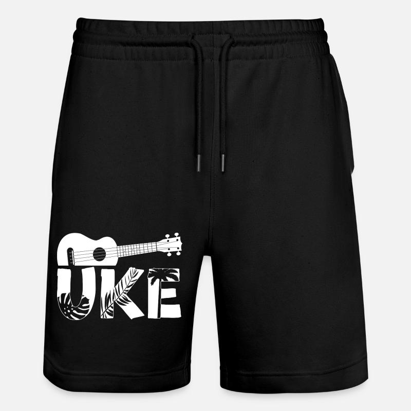 Hawaiian Ukulele Uke Uke - Stanley/Stella Trainer Unisex Organic Jogging Shorts - black