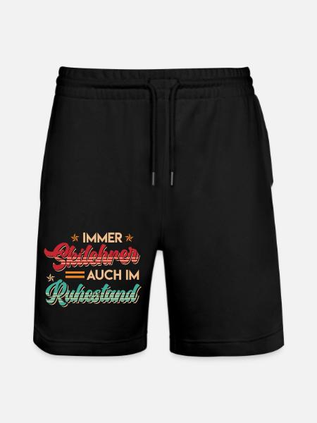 Pension ALWAYS A RETIRED SKIER - Stanley/Stella Trainer Unisex Organic Jogging Shorts - black