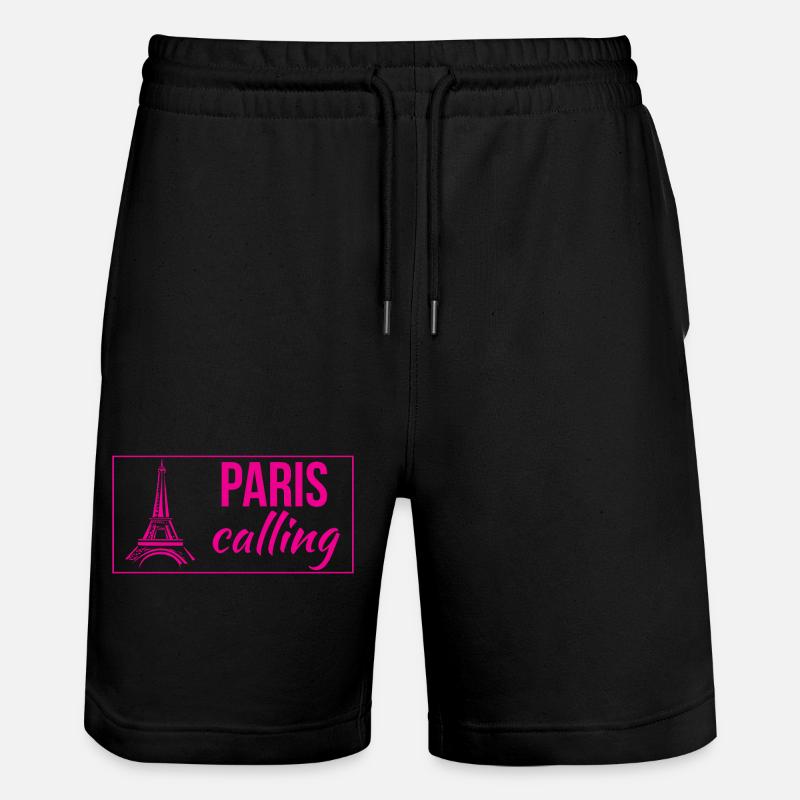 Paris Calling - Stanley/Stella Trainer Unisex Organic Jogging Shorts - black