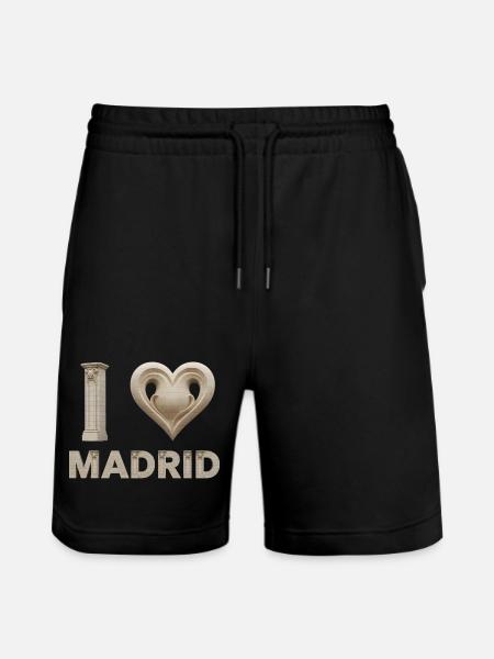 I Love Madrid – Monumental Architecture - Stanley/Stella Trainer Unisex Organic Jogging Shorts - black