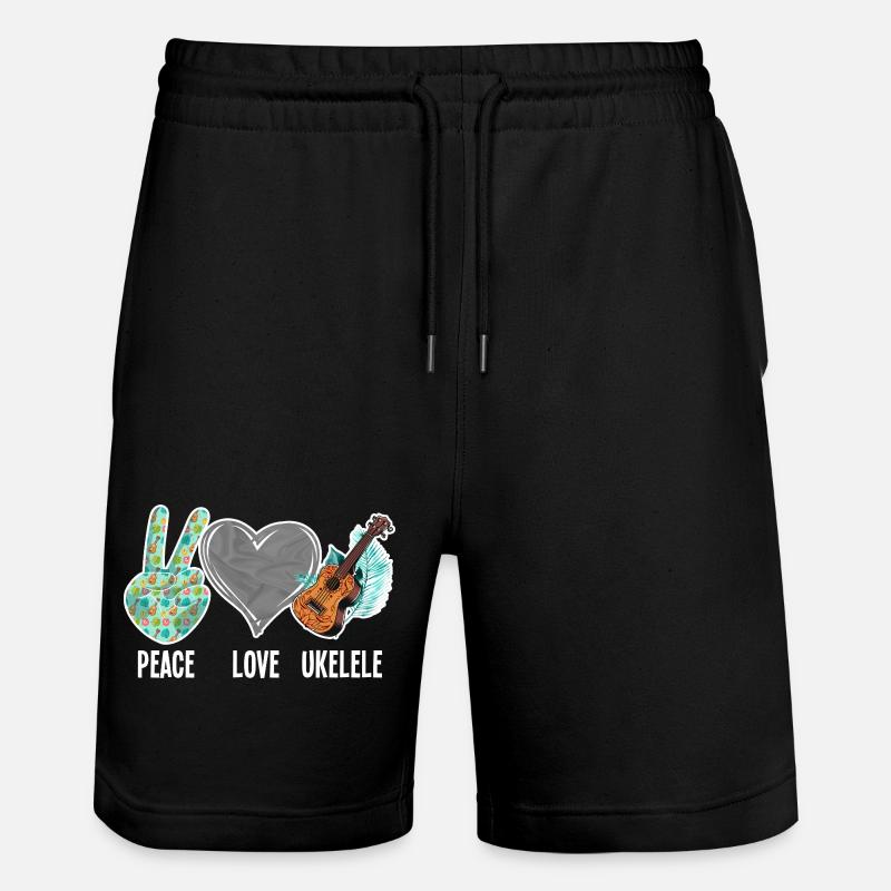 Ukulélé hawaïen ukélé Paix amour - Short de jogging bio TRAINER Stanley/Stella unisexe - noir