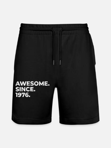 Awesome since 1976 | Birthday | Gift - Stanley/Stella Trainer Unisex Organic Jogging Shorts - black