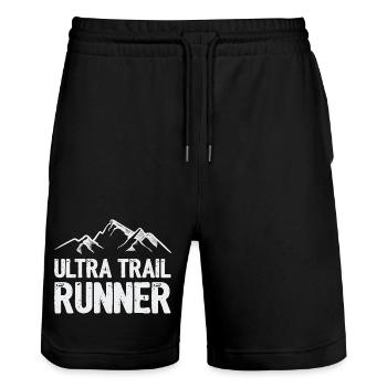 Ultra Trail Runner - Stanley/Stella Unisex Bio Joggingshorts Trainer  - Schwarz - Vorne - Nik (191cm) & Marisol (170cm)