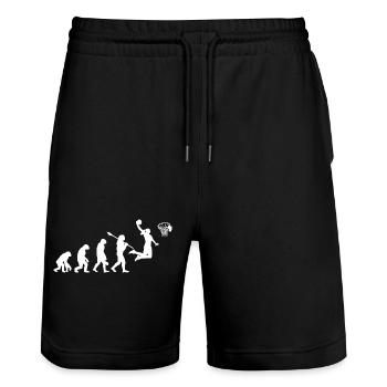 Entwicklung der Basketballspielerin - Stanley/Stella Unisex Bio Joggingshorts Trainer  - Schwarz - Vorne - Nik (191cm) & Marisol (170cm)