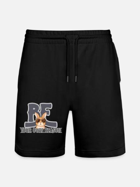 Be Your Own Reason Kaninchen - Stanley/Stella Unisex Bio Joggingshorts Trainer  - Schwarz