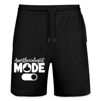 Anesthesiologist Mode On Anesthesia - Stanley/Stella Unisex Bio Joggingshorts Trainer  - Schwarz - Vorne - Nik (191cm) & Marisol (170cm)