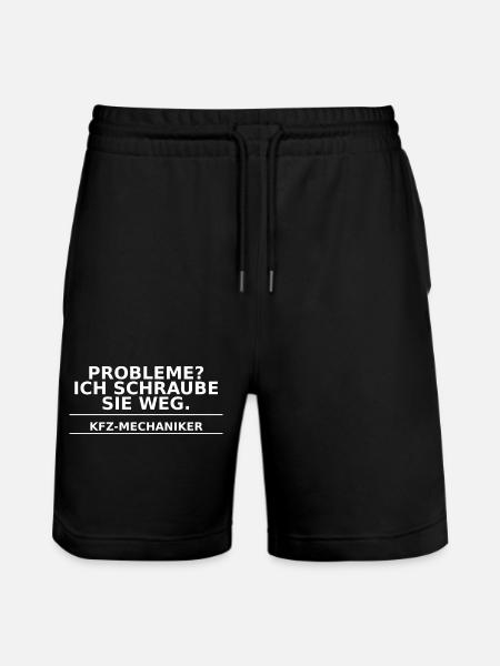 Car mechanic – problems? I unscrew them - Stanley/Stella Trainer Unisex Organic Jogging Shorts - black