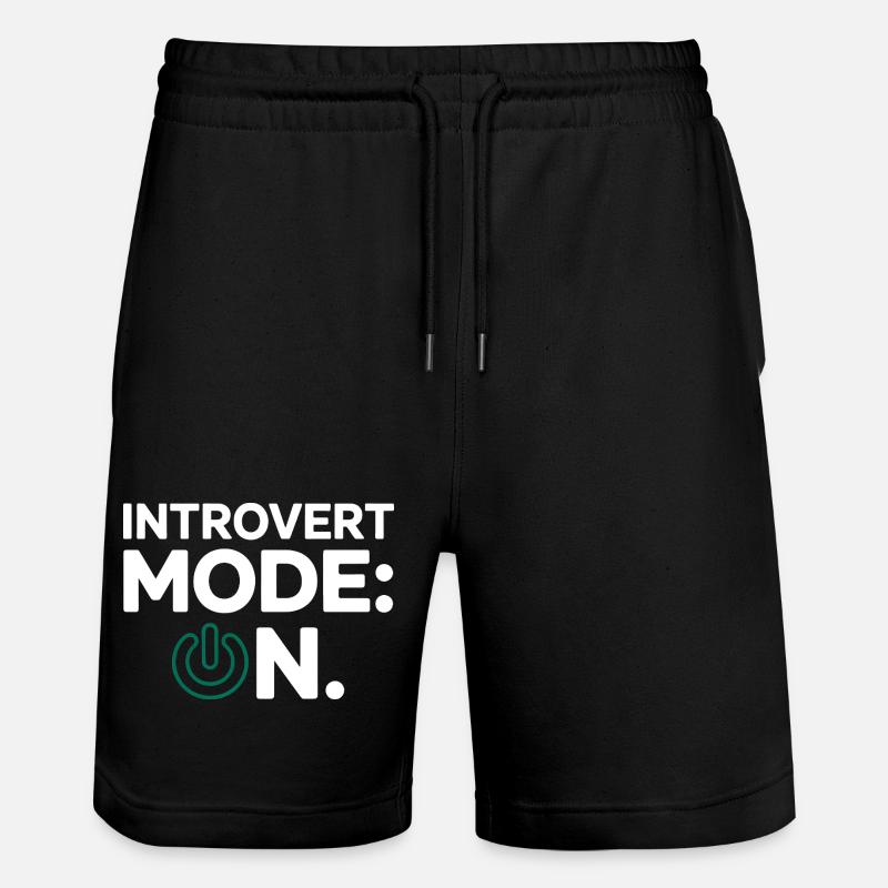 Mode introverti activé – Drôle de proverbe - Short de jogging bio TRAINER Stanley/Stella unisexe - noir