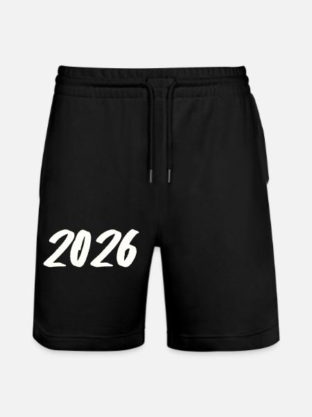 Year 2026 Brushstroke - Stanley/Stella Trainer Unisex Organic Jogging Shorts - black