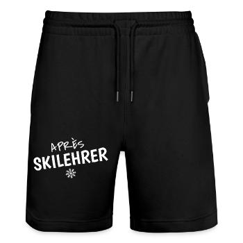 Après-Ski Instructor – Funny Ski Saying - Stanley/Stella Trainer Unisex Organic Jogging Shorts - black - Front - Nik (191cm) & Marisol (170cm)