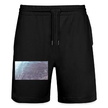 Eau pour vélo - Short de jogging bio TRAINER Stanley/Stella unisexe - noir - Devant - Nik (191cm) & Marisol (170cm)