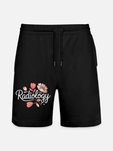 RadFlora Radiology Flowers - Stanley/Stella Trainer Unisex Organic Jogging Shorts - black