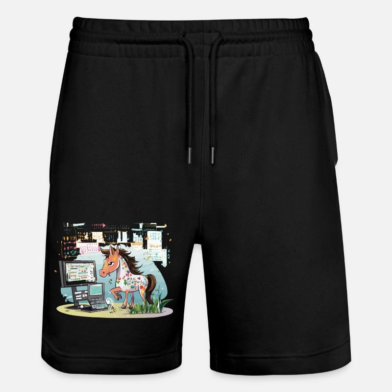 Digital Graffiti Pony - Short de jogging bio TRAINER Stanley/Stella unisexe - noir