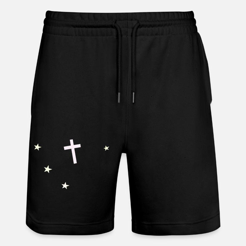 Croix et étoiles : foi nocturne - Short de jogging bio TRAINER Stanley/Stella unisexe - noir