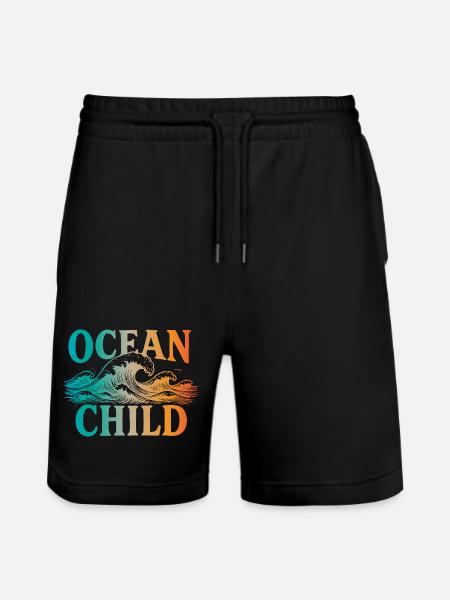 Ocean Child - Stanley/Stella Trainer Unisex Organic Jogging Shorts - black