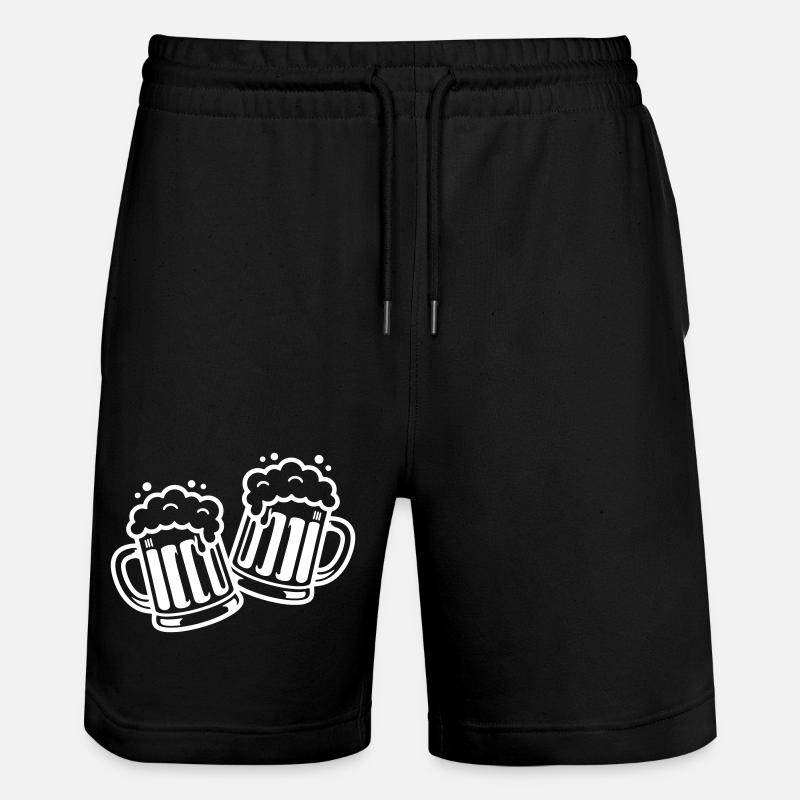 Bierkrug Prost Comic Bier - Stanley/Stella Unisex Bio Joggingshorts Trainer - Schwarz
