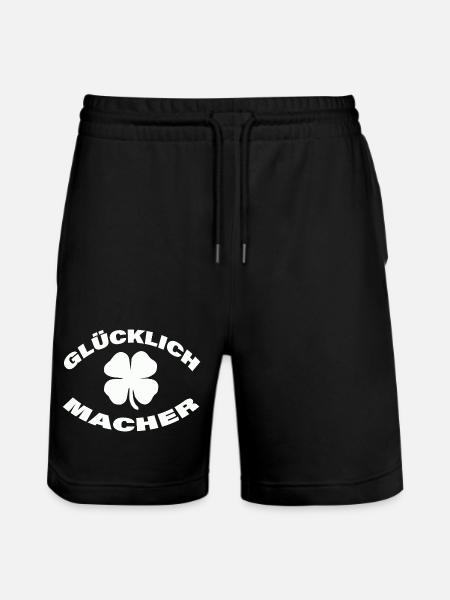 HAPPINESS MAKER - Stanley/Stella Trainer Unisex Organic Jogging Shorts - black