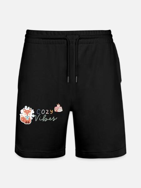 Cozy Vibes - Stanley/Stella Unisex Bio Joggingshorts Trainer - Schwarz