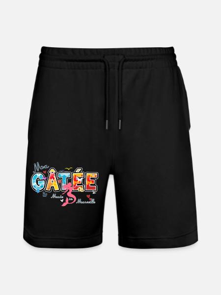 Ma Gatée, Expression marseillaise, valentines gift - Stanley/Stella Trainer Unisex Organic Jogging Shorts - black