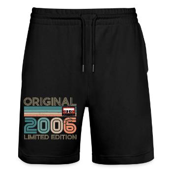 20 Years 20th Anniversary 2006 Original Vintage - Stanley/Stella Trainer Unisex Organic Jogging Shorts - black - Front - Nik (191cm) & Marisol (170cm)
