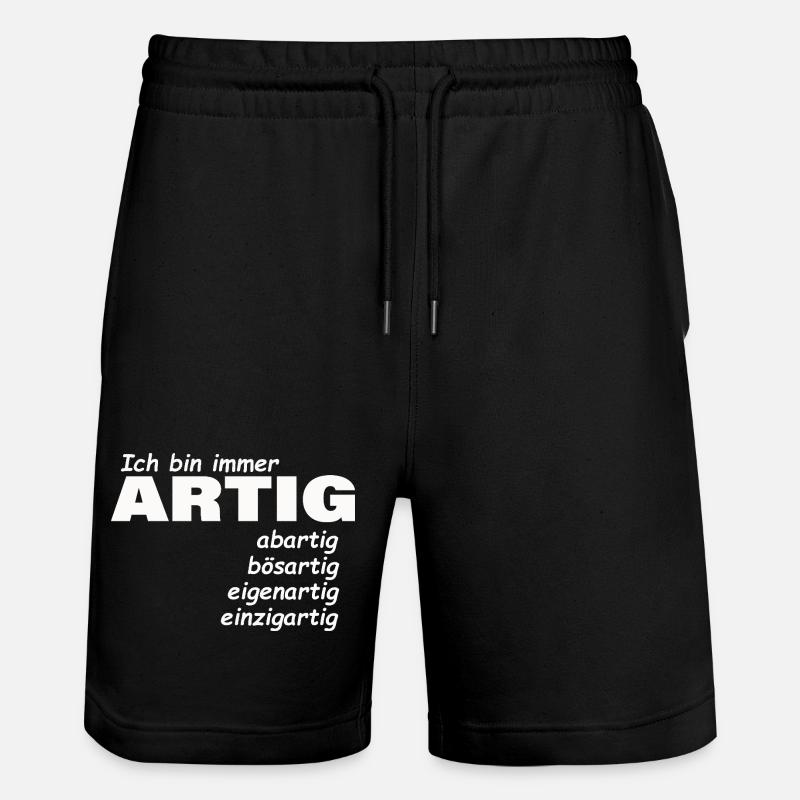 ARTIG - Stanley/Stella Unisex Bio Joggingshorts Trainer  - Schwarz
