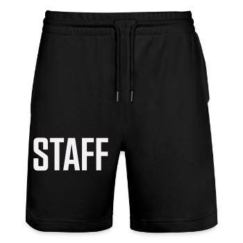 Personnel - Short de jogging bio TRAINER Stanley/Stella unisexe - noir - Devant - Nik (191cm) & Marisol (170cm)