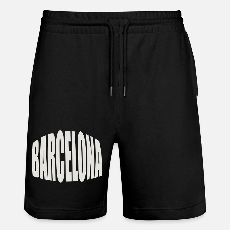 Logo Grand du Barcelone - Short de jogging bio TRAINER Stanley/Stella unisexe - noir