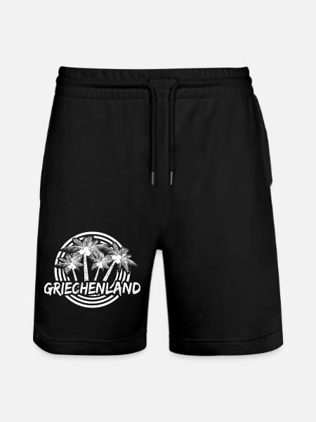 Greece as a holiday - Stanley/Stella Trainer Unisex Organic Jogging Shorts - black