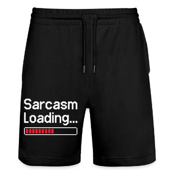 Statut de chargement du sarcasme - Short de jogging bio TRAINER Stanley/Stella unisexe - noir - Devant - Nik (191cm) & Marisol (170cm)
