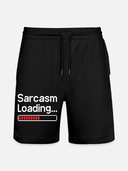 Sarcasm Loading Status - Stanley/Stella Trainer Unisex Organic Jogging Shorts - black