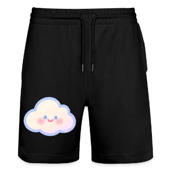 Nuage pastel Charme câlin Nuage des enfants - Short de jogging bio TRAINER Stanley/Stella unisexe - noir - Devant - Nik (191cm) & Marisol (170cm)