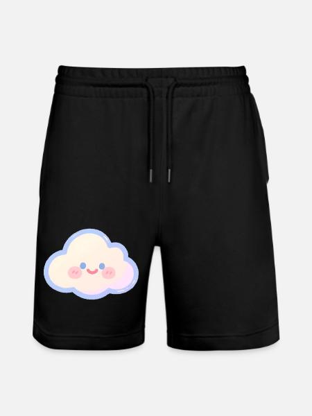 Pastel Cloud Cuddly Charm Kids Cloud - Stanley/Stella Trainer Unisex Organic Jogging Shorts - black