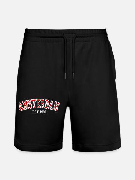 Amsterdam Est. 1996 - Stanley/Stella Trainer Unisex Organic Jogging Shorts - black