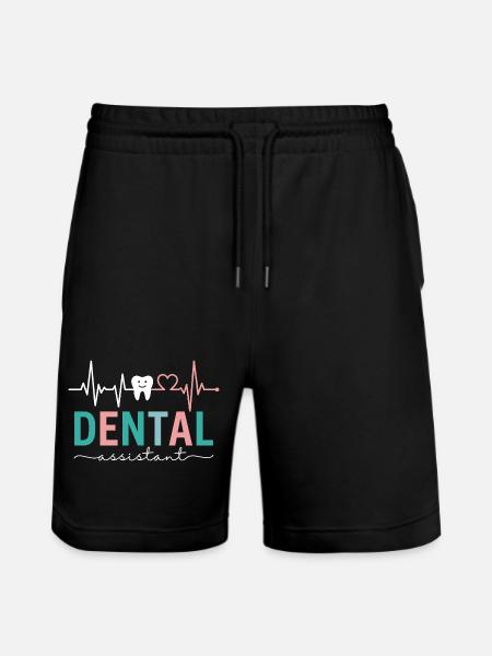 Assistant dentaire Heartbeat - Short de jogging bio TRAINER Stanley/Stella unisexe - noir