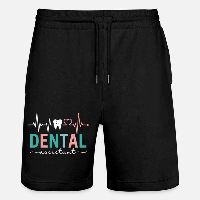 Assistant dentaire Heartbeat - Short de jogging bio TRAINER Stanley/Stella unisexe - noir